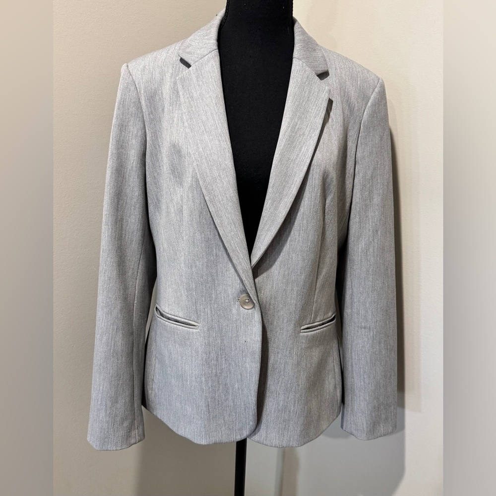 Express Light Gray Women's Blazer size 14 Office core| professional |‎ Business